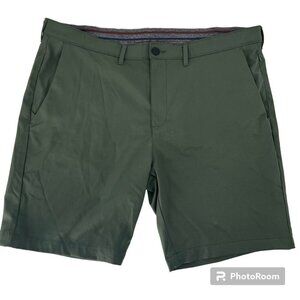 JACHS NEW YORK MEN'S STRETCH MID-WEIGHT PERFORMANCE SHORTS 40 Army Green